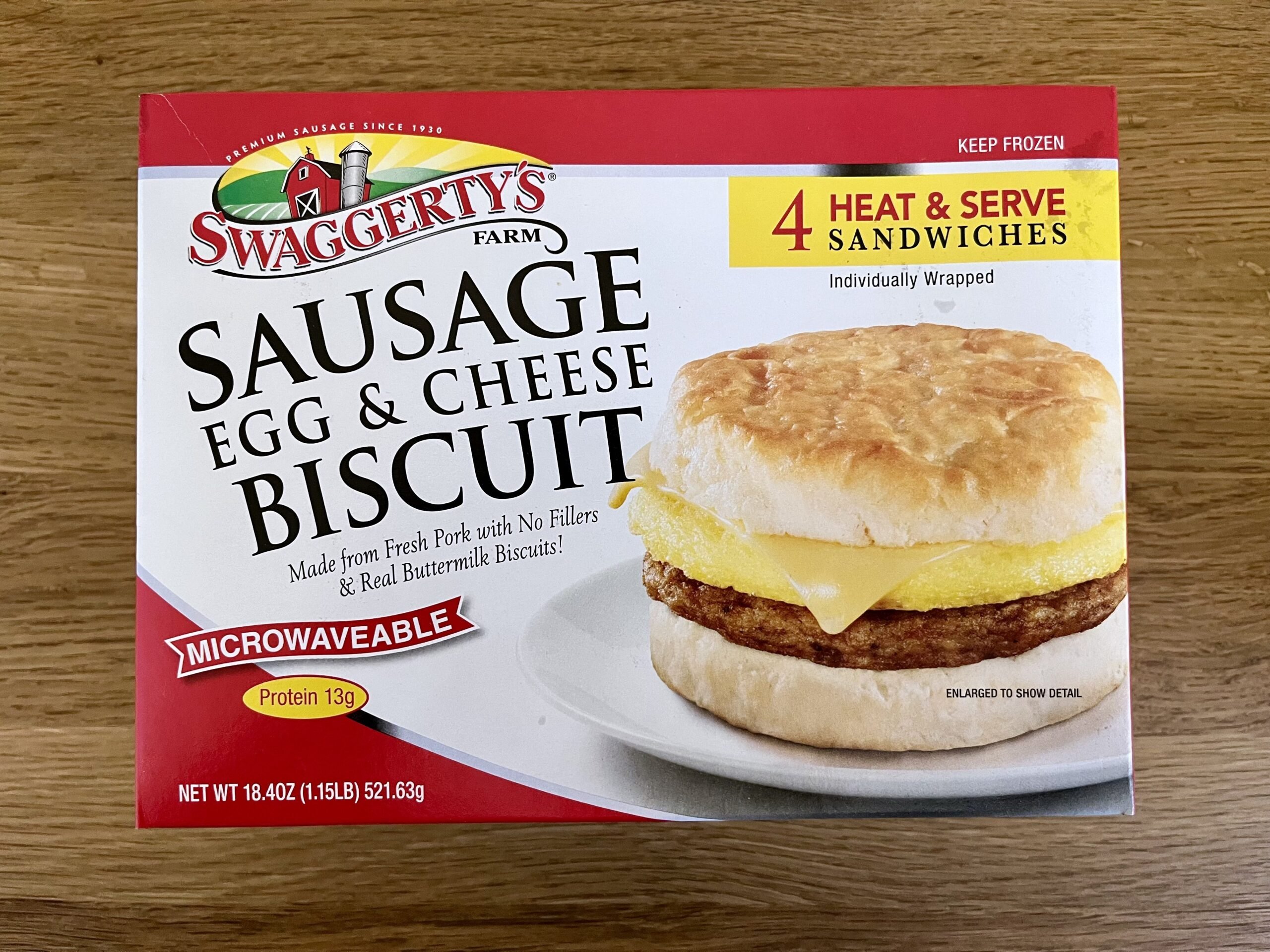 Swaggerty’s Farm Sausage, Egg, and Cheese Biscuit
