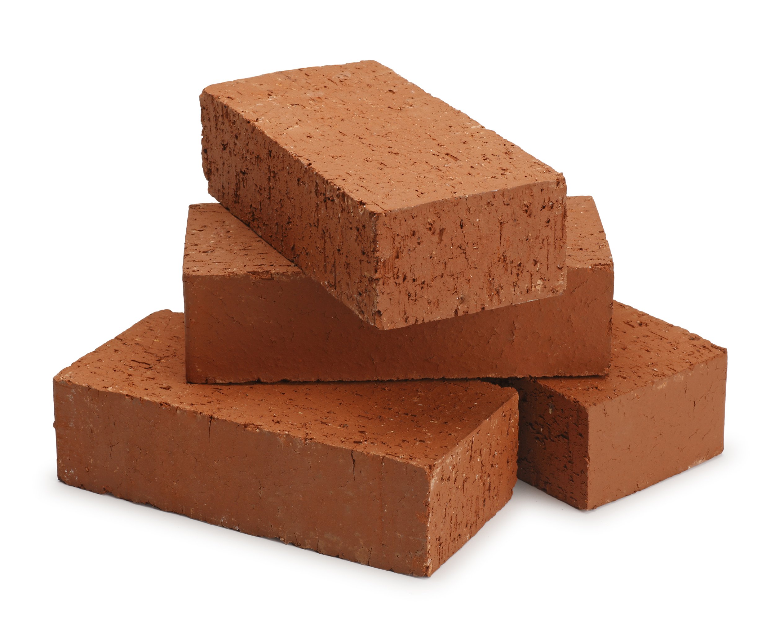 Stack of red bricks