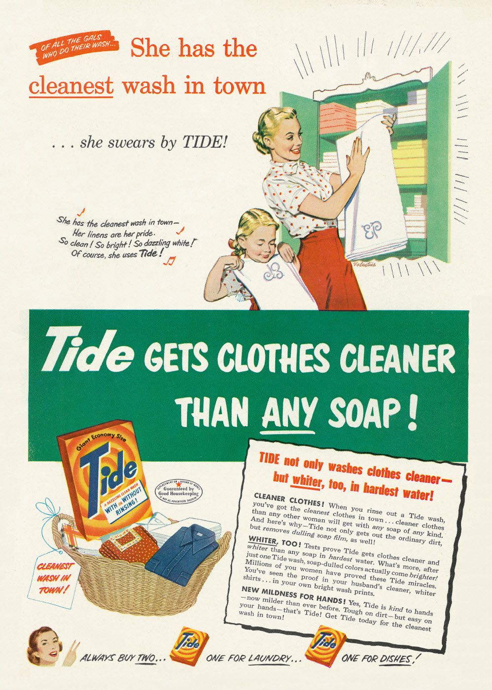 tide ad from 1950s
