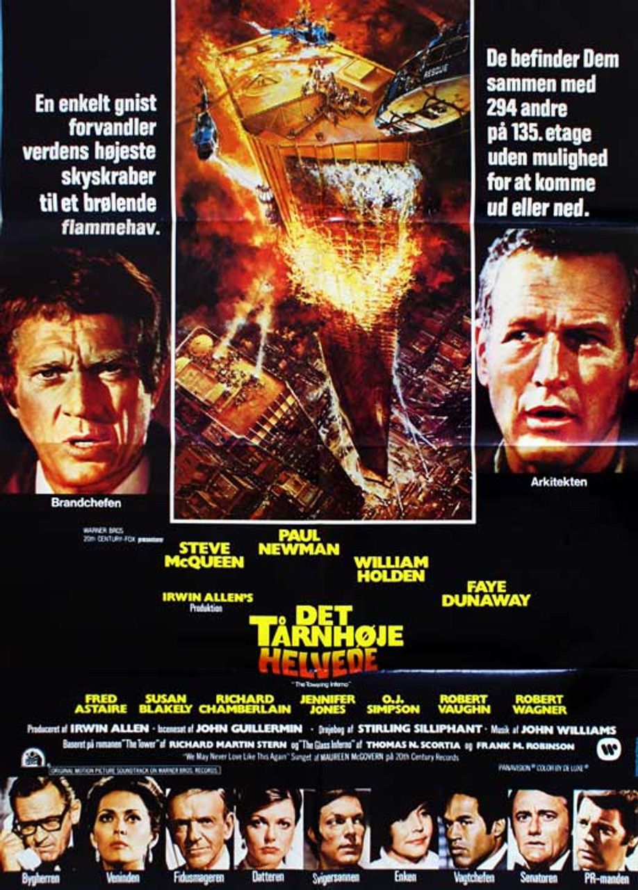 Movie poster for the 1974 film, The Towering Inferno