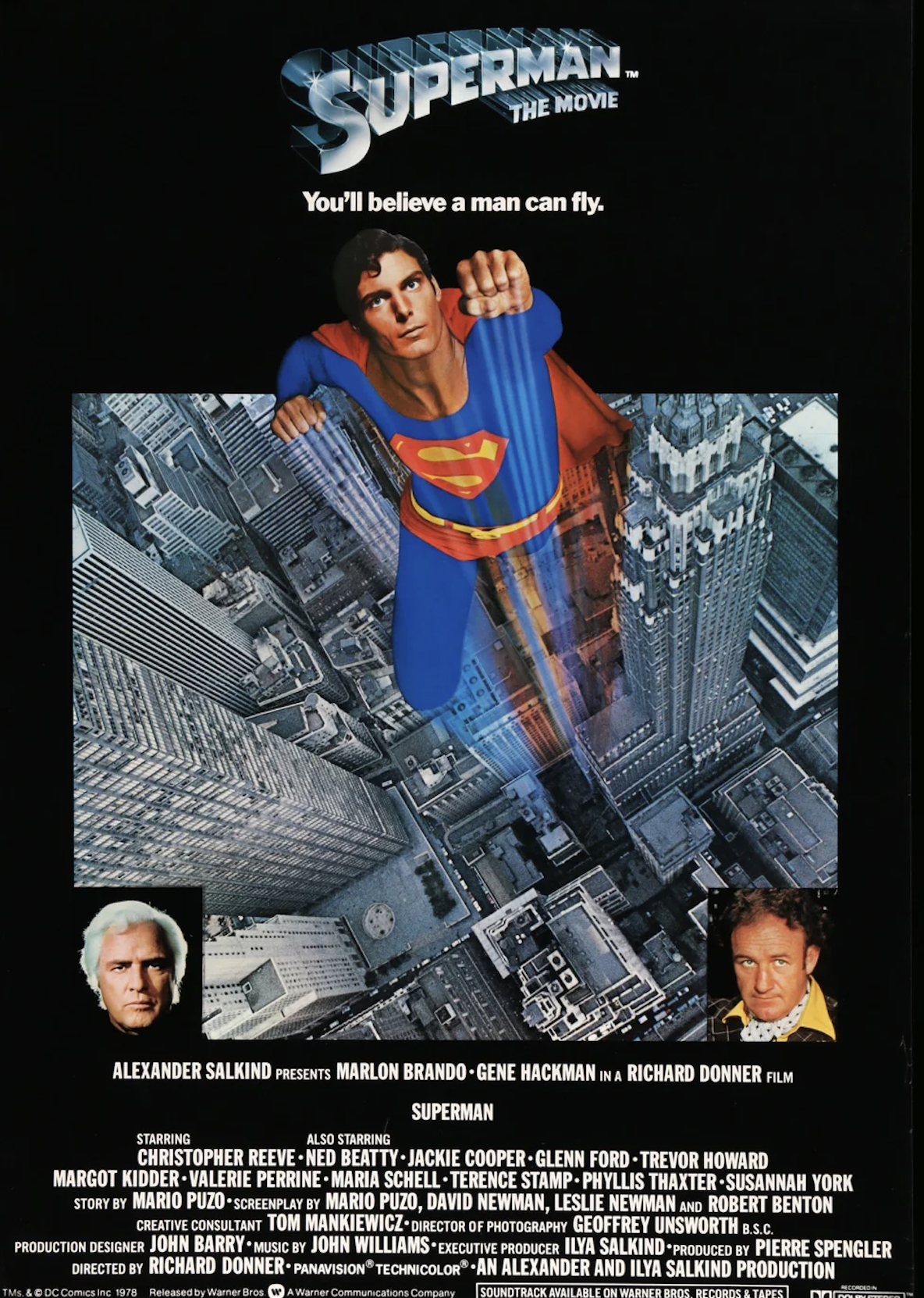 Movie poster for the 1979 film, Superman
