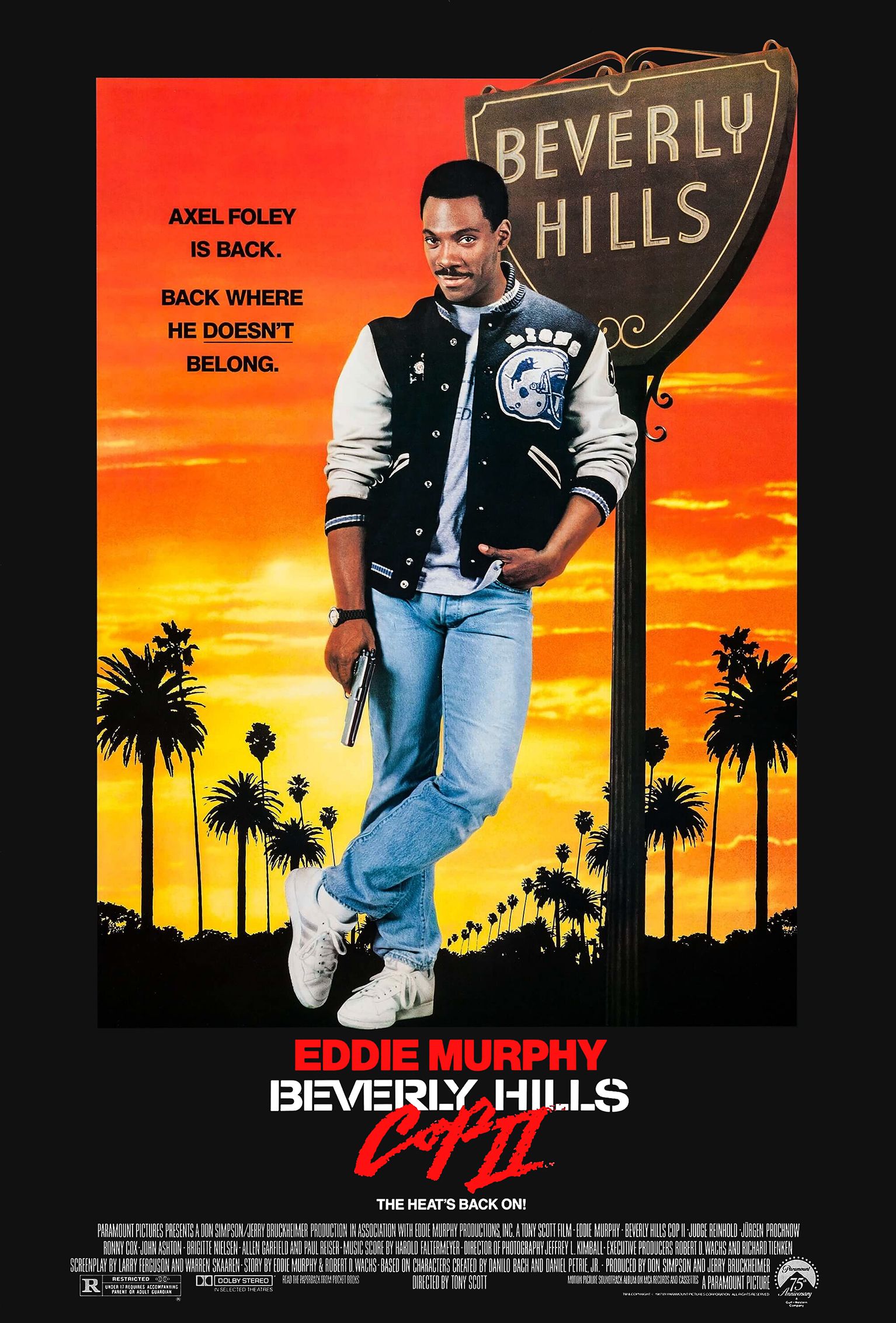 Movie poster for the 1987 film, Beverly Hills Cop II