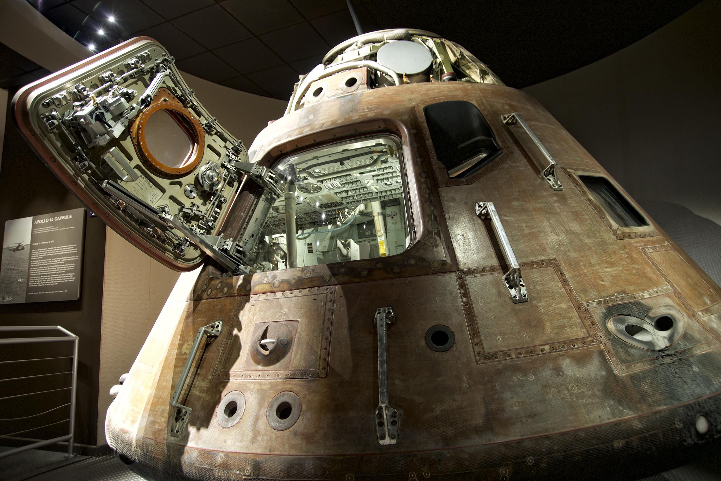 Apollo 13 LEM capsule displayed at NASA, Kennedy Space Center, Florida