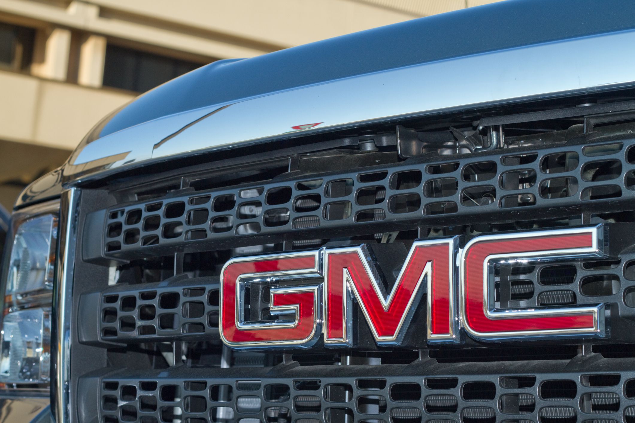 Closeup of GMC Logo on 2011 Heavy Duty Truck