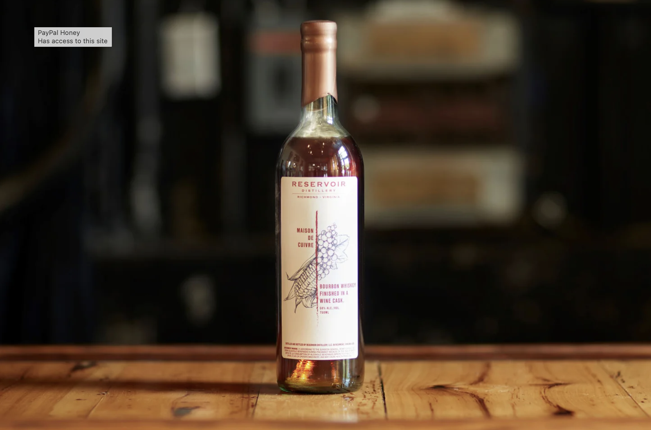 Reservoir Distillery Maison De Cuivre Bourbon Whiskey