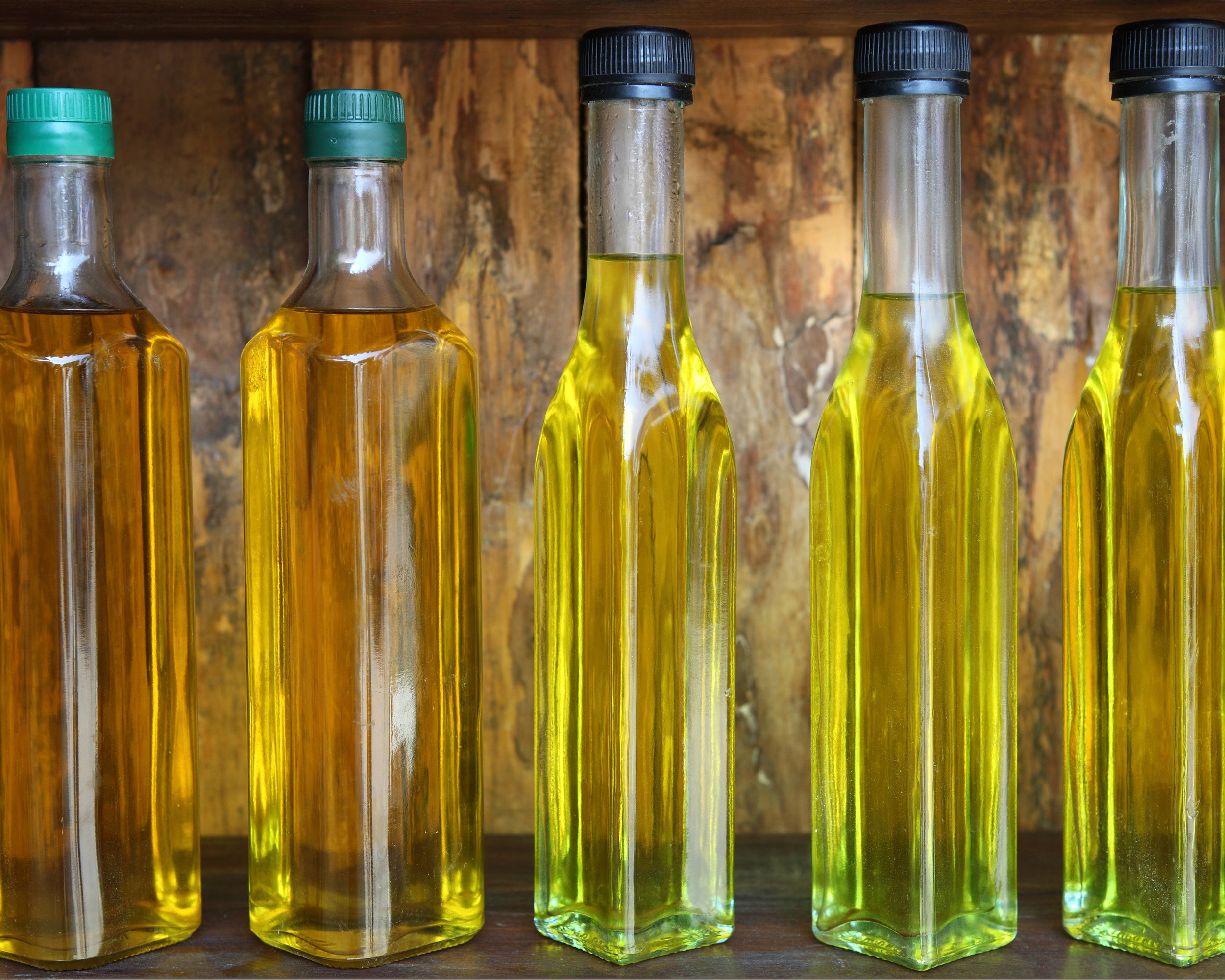 Bottles of oil