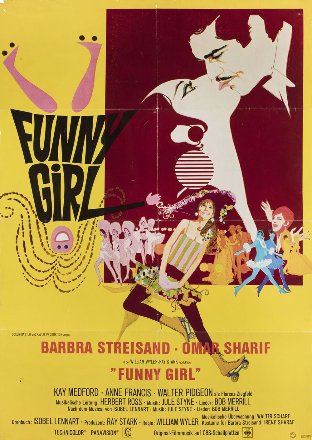 Movie poster for the 1968 film, Funny Girl