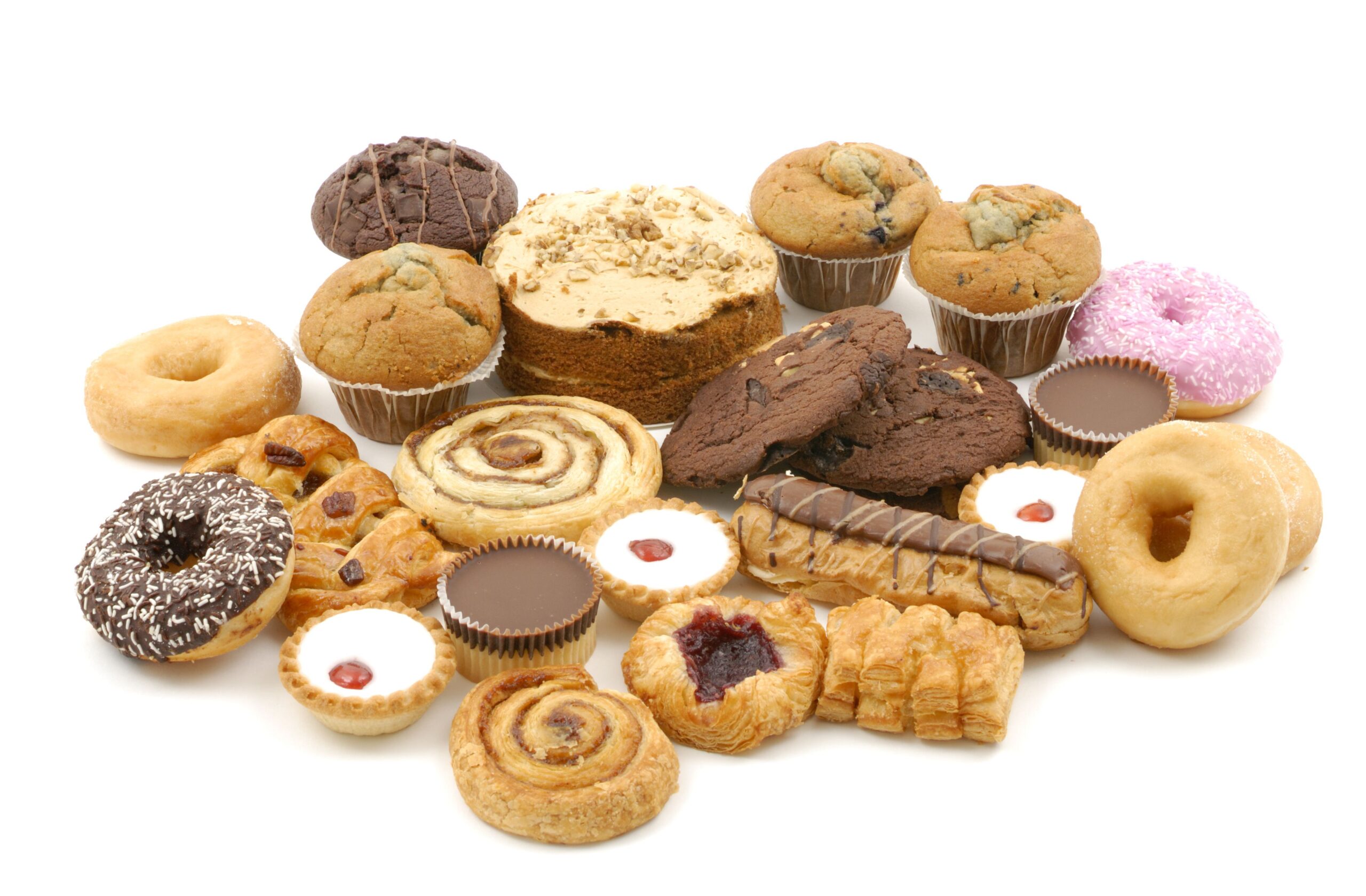 mixed cakes on white background[/url]