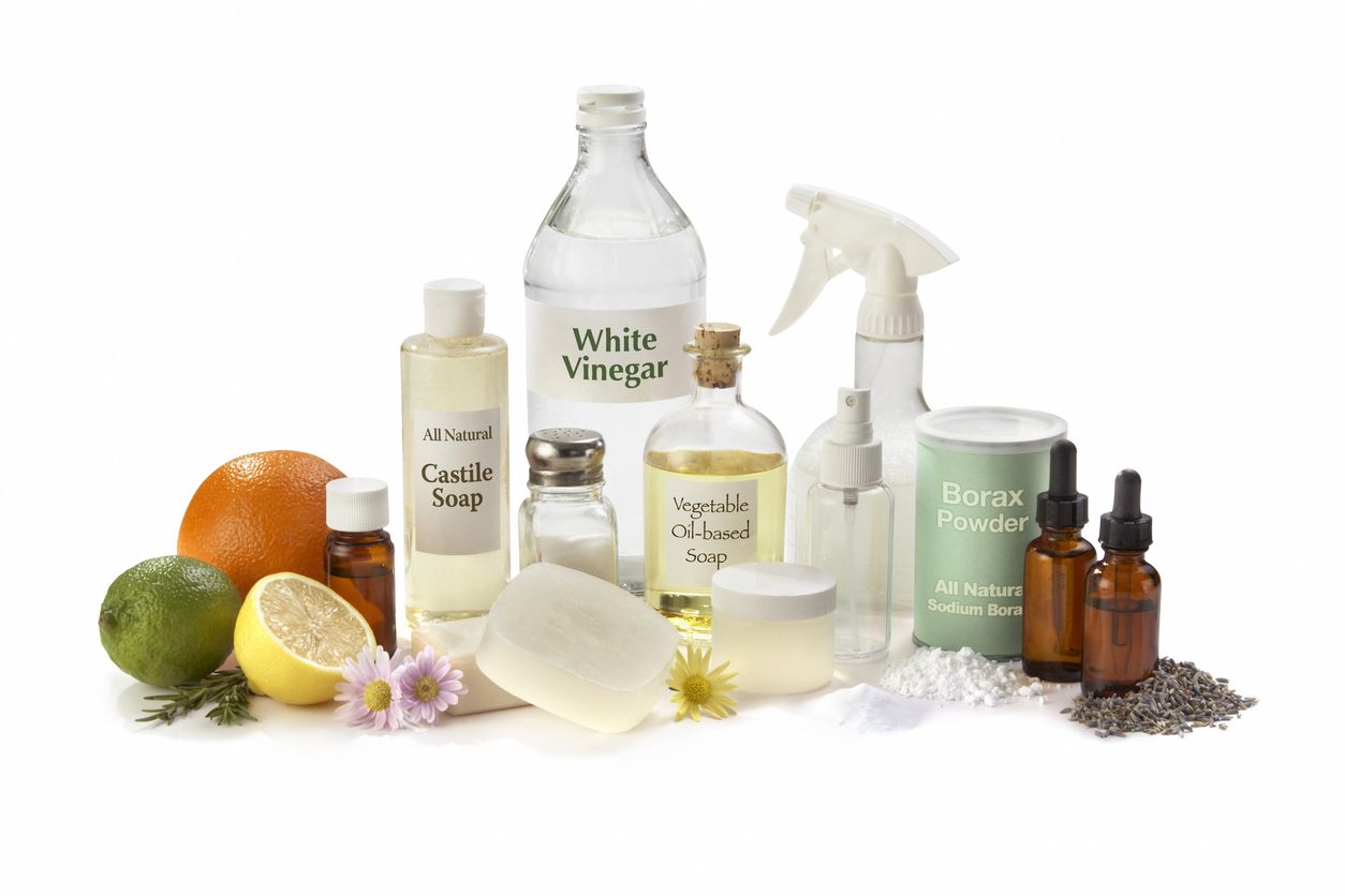 old-style cleaning supplies