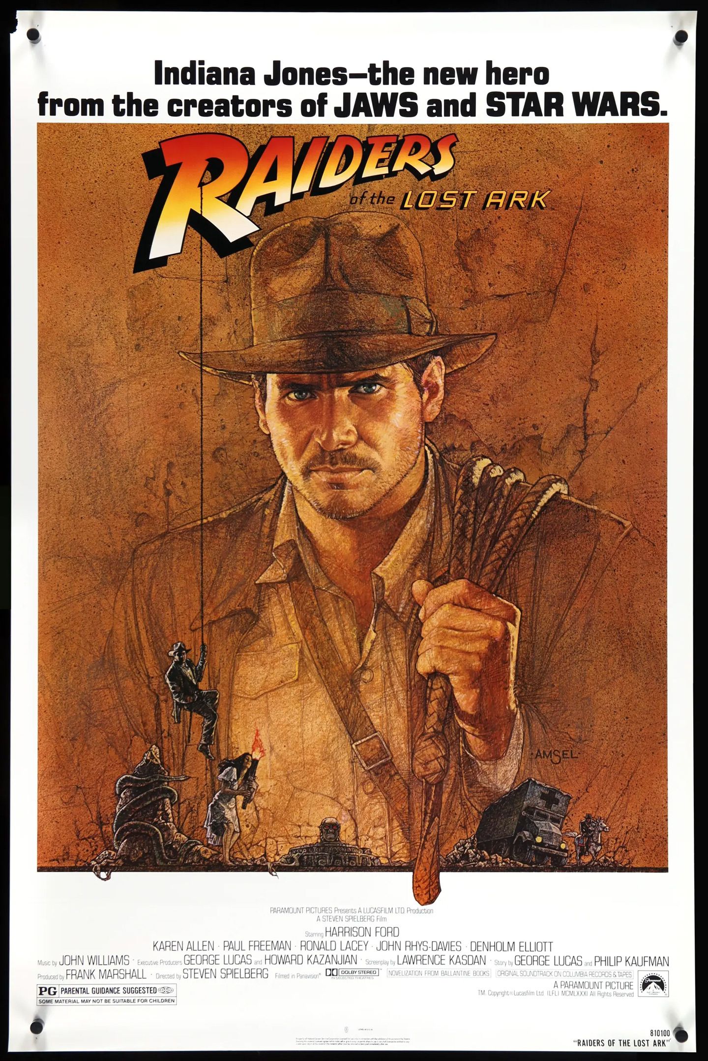 Movie poster for the 1981 film, Raiders of the Lost Ark