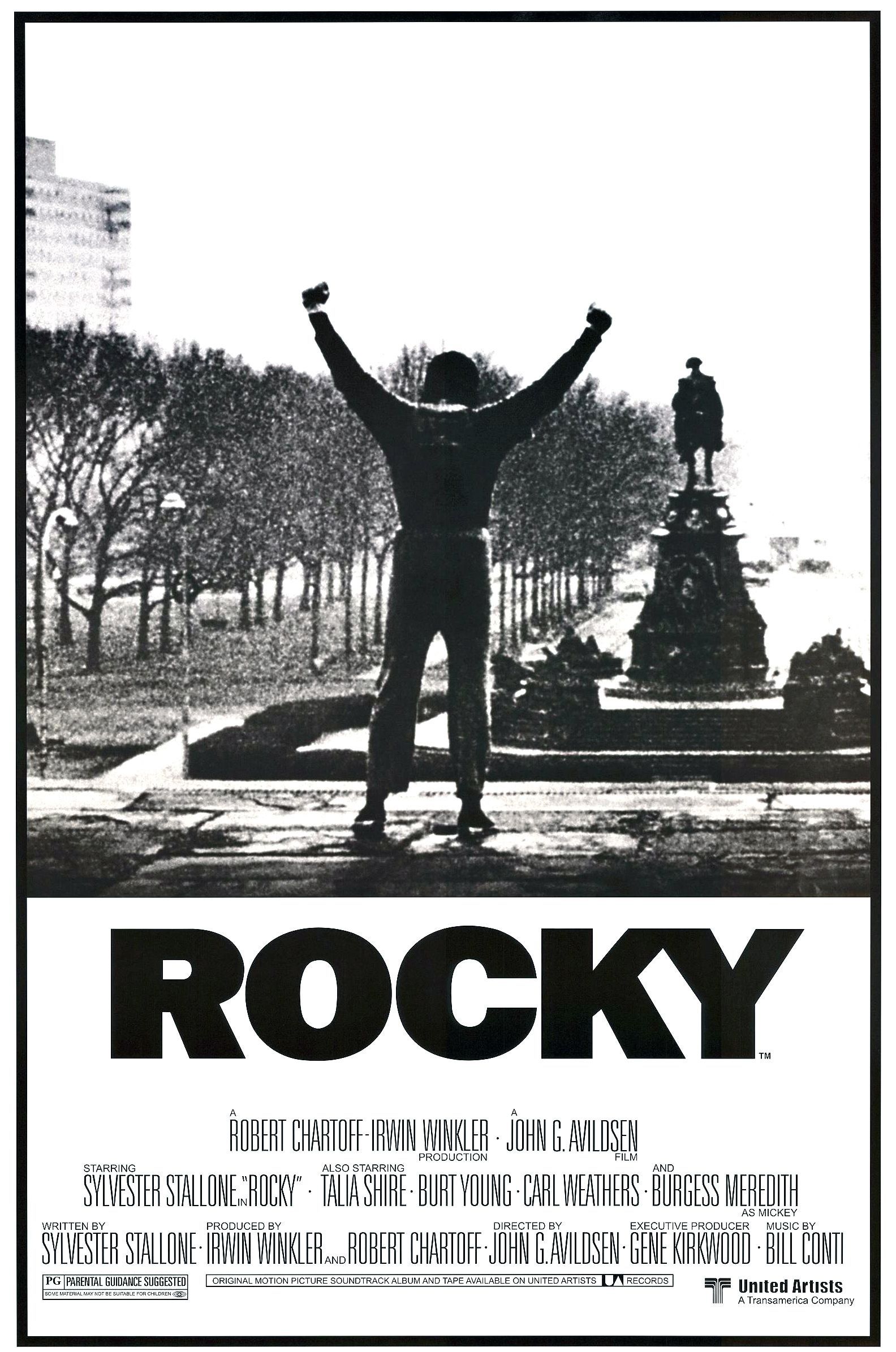 Movie poster for the 1976 film, Rocky