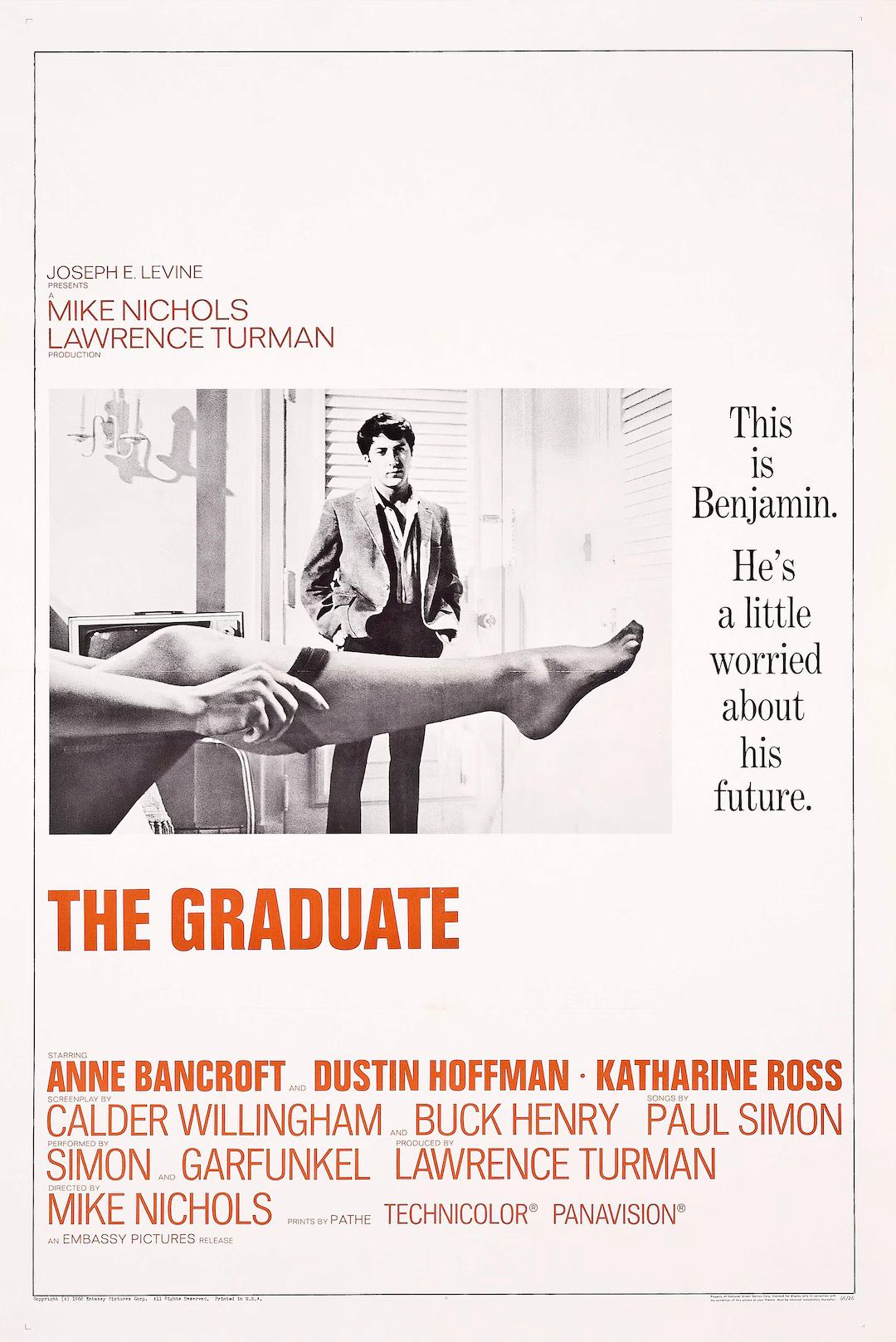 Movie poster for the 1967 film, The Graduate
