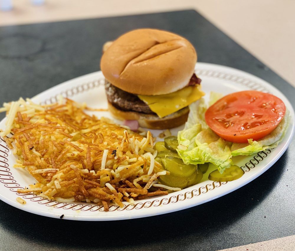 a waffle house burger
