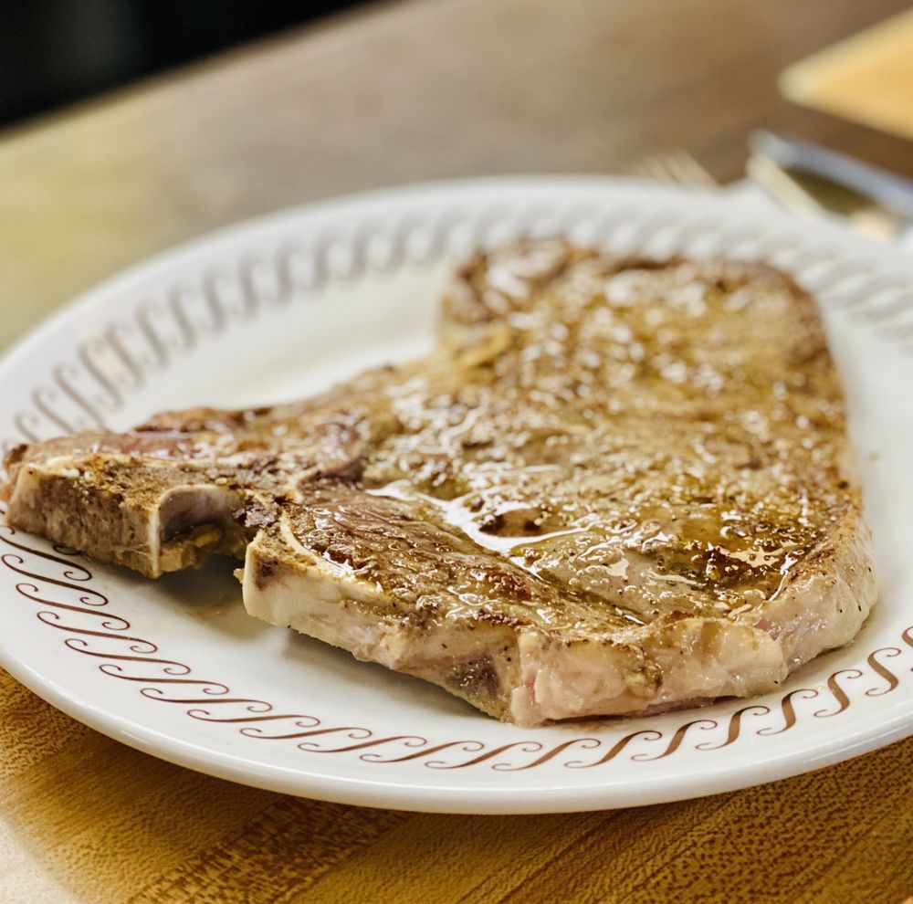 a t-bone steak from waffle house