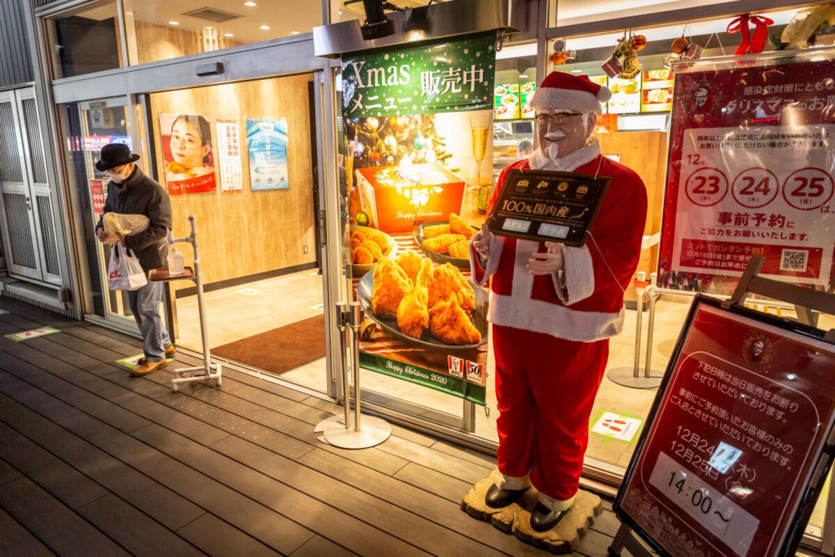 Outside a Kentucky Fried Chicken During Christmas, Tokyo