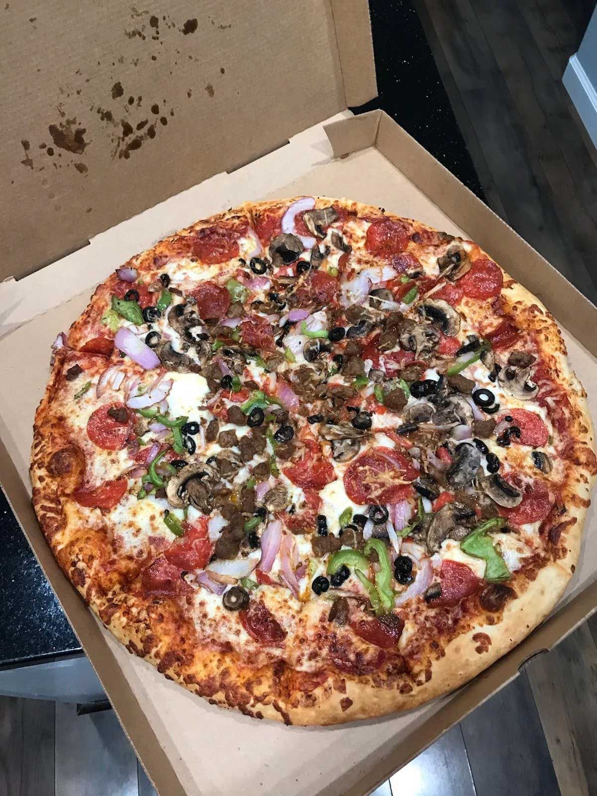 Costco supreme pizza