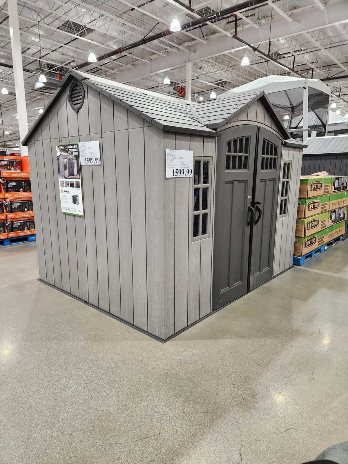Photo of a shed for sale at Costco