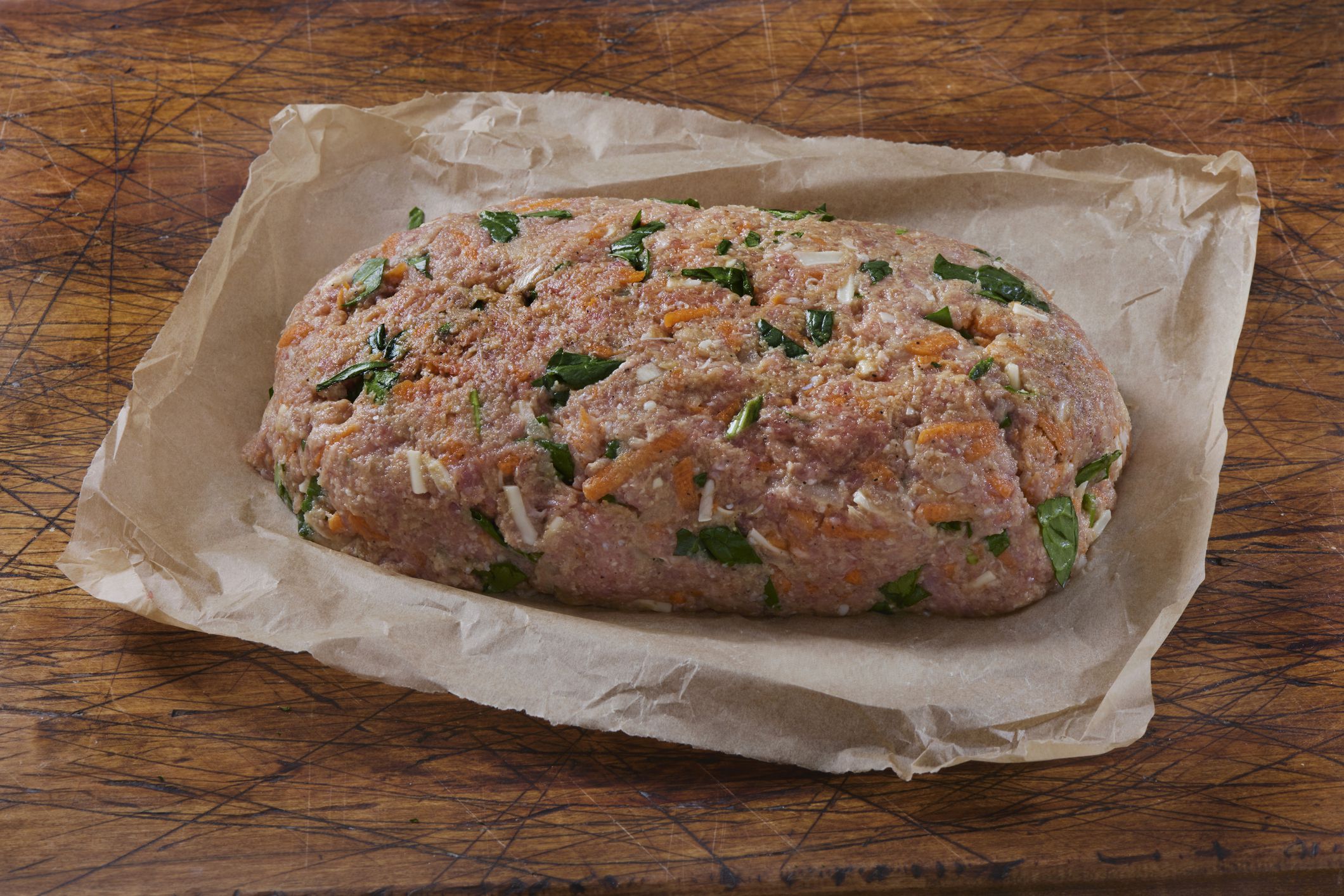 Preparing Turkey and Spinach Meatloaf