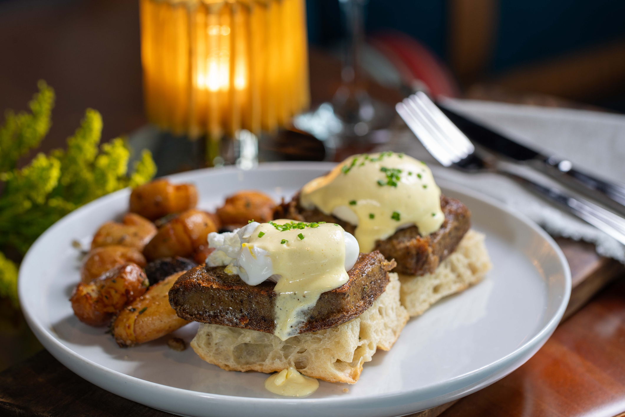 Eggs Benedict With Scrapple