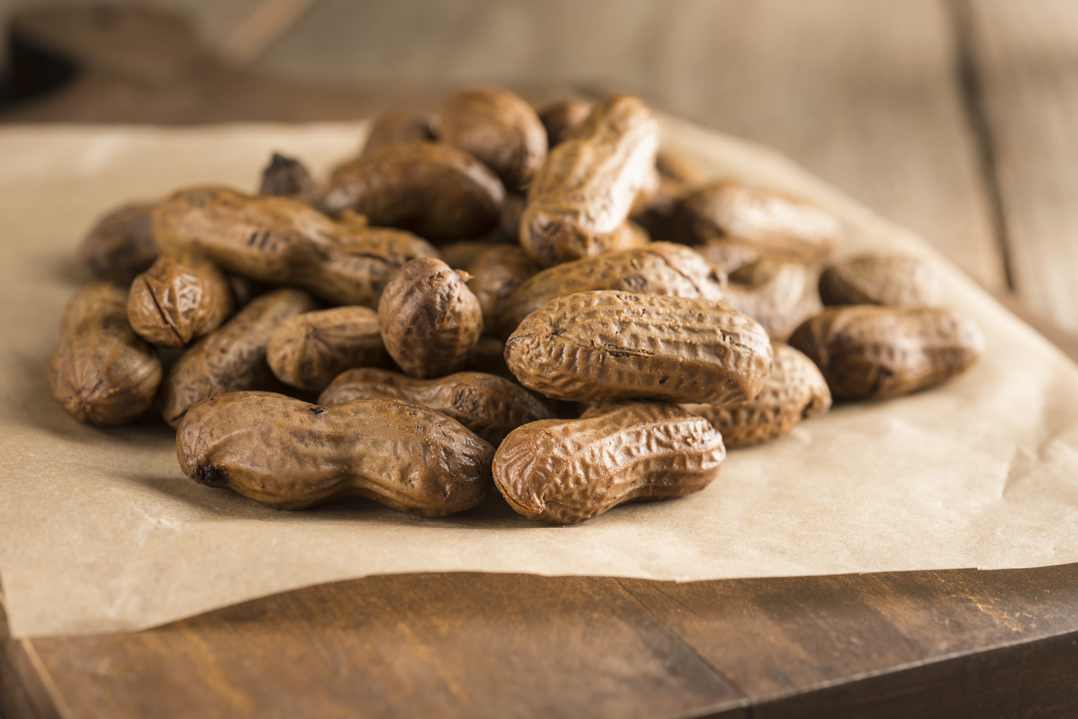 Boiled Peanuts on Serving Paper