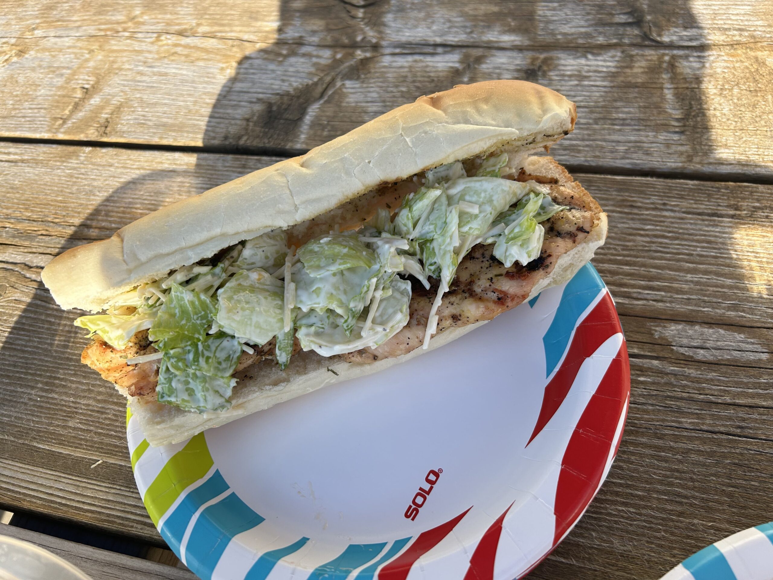 grilled chicken sandwich on jimmy johns bread