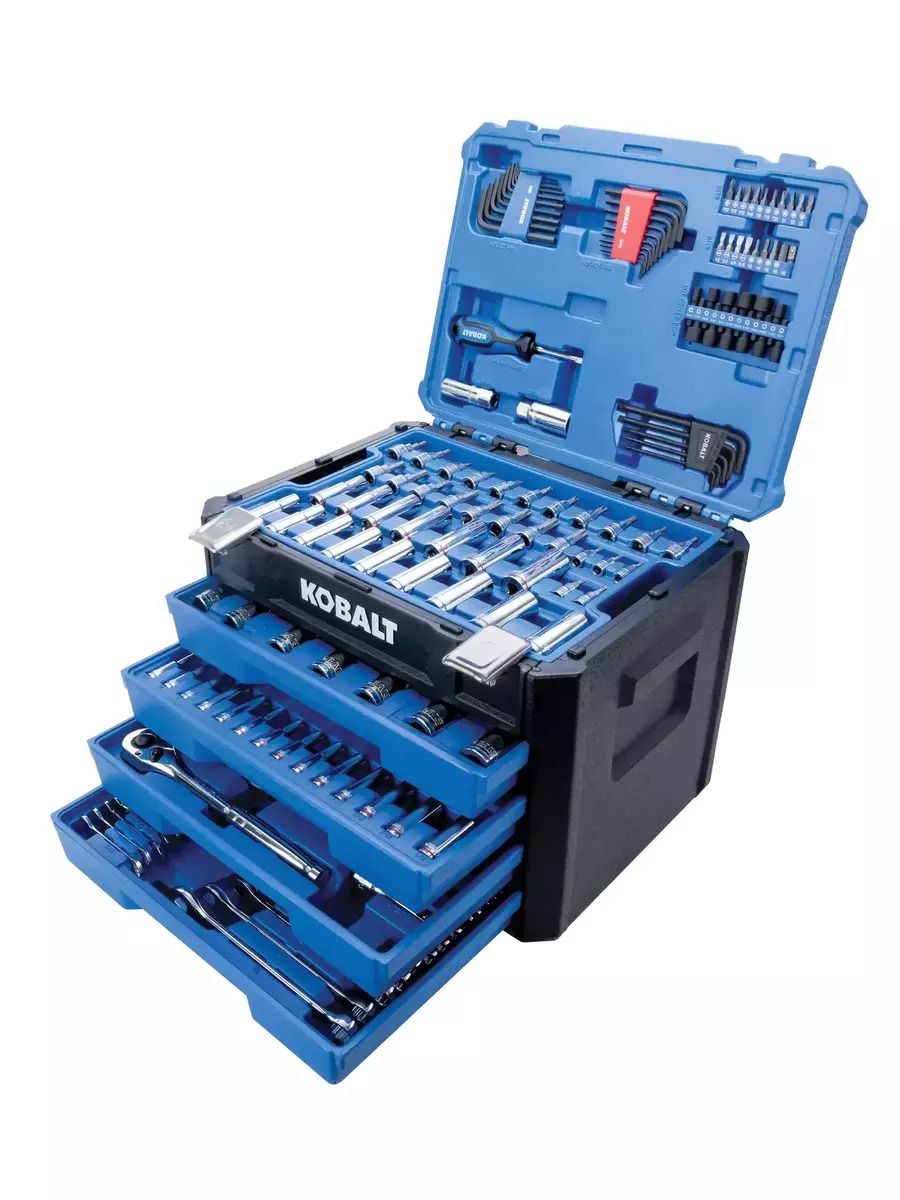 Kobalt 250-Piece Polished Chrome Mechanics Tool Set with Hard Case