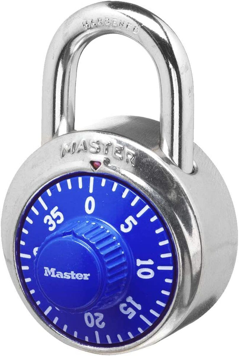 Master Lock 1506D Locker Combination Padlock, Blue