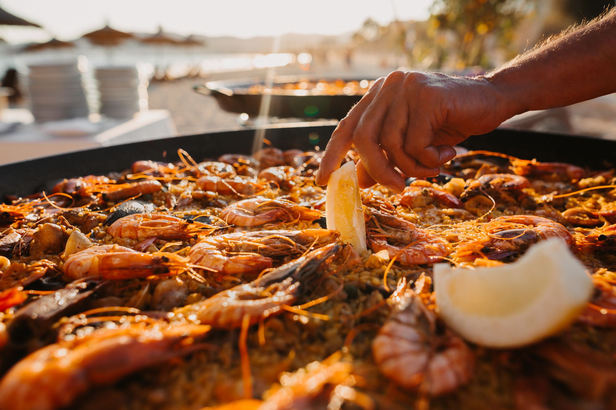 Paella Being Prepared in Majorca, Spain