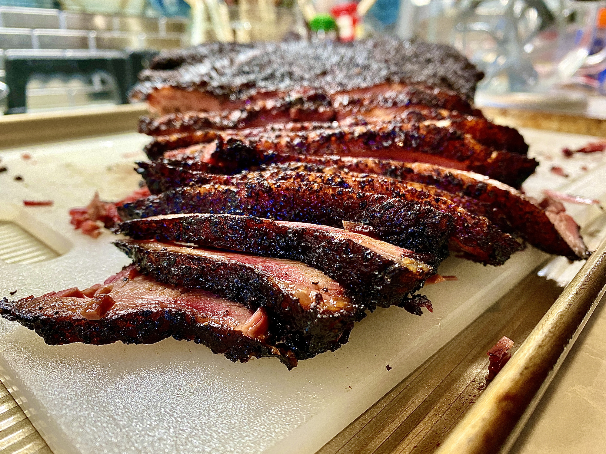 Sliced Texan BBQ Beef Brisket