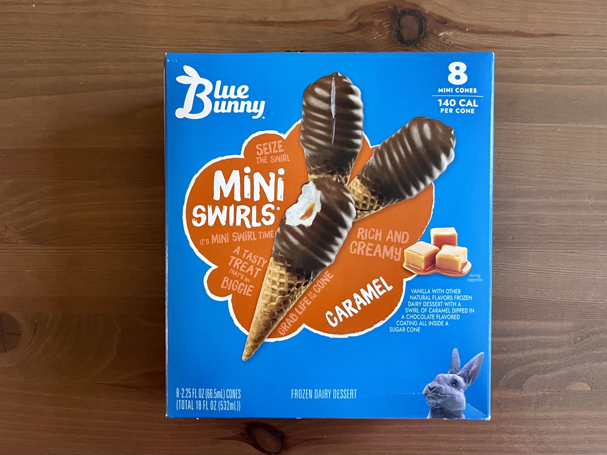Caramel blue bunny ice cream