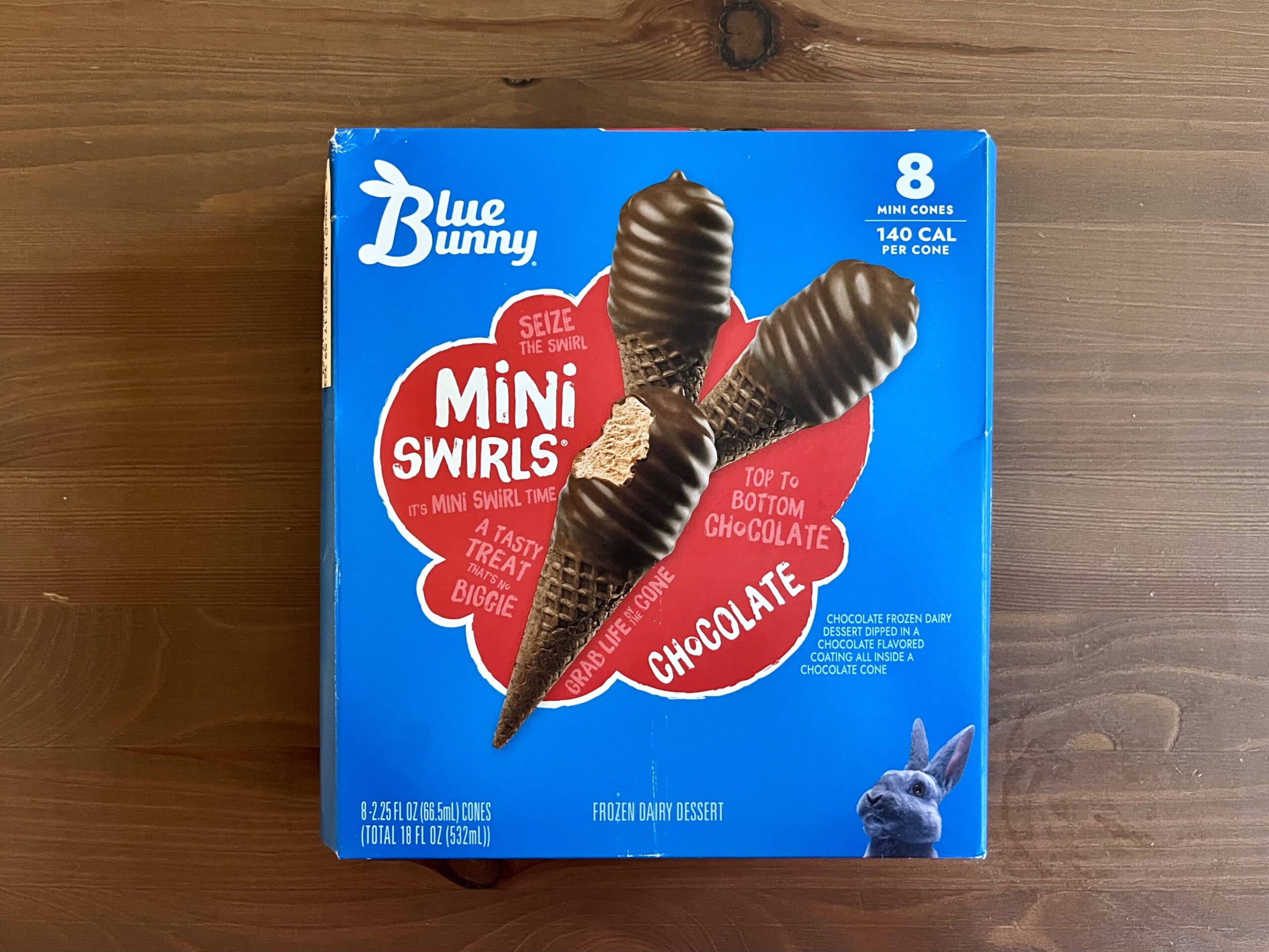 Chocolate blue bunny ice cream