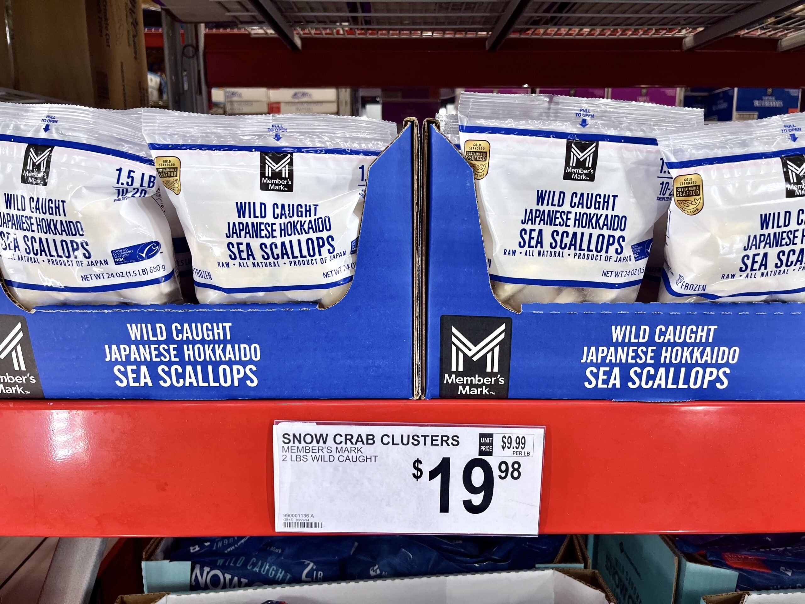 members mark Hokkaido Japanese Scallops frozen at sam's club
