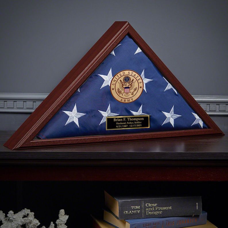4. Personalized Flag Display Case