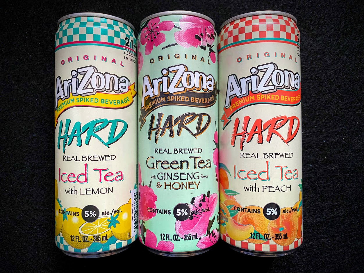 Cans of Arizona Hard Iced Tea