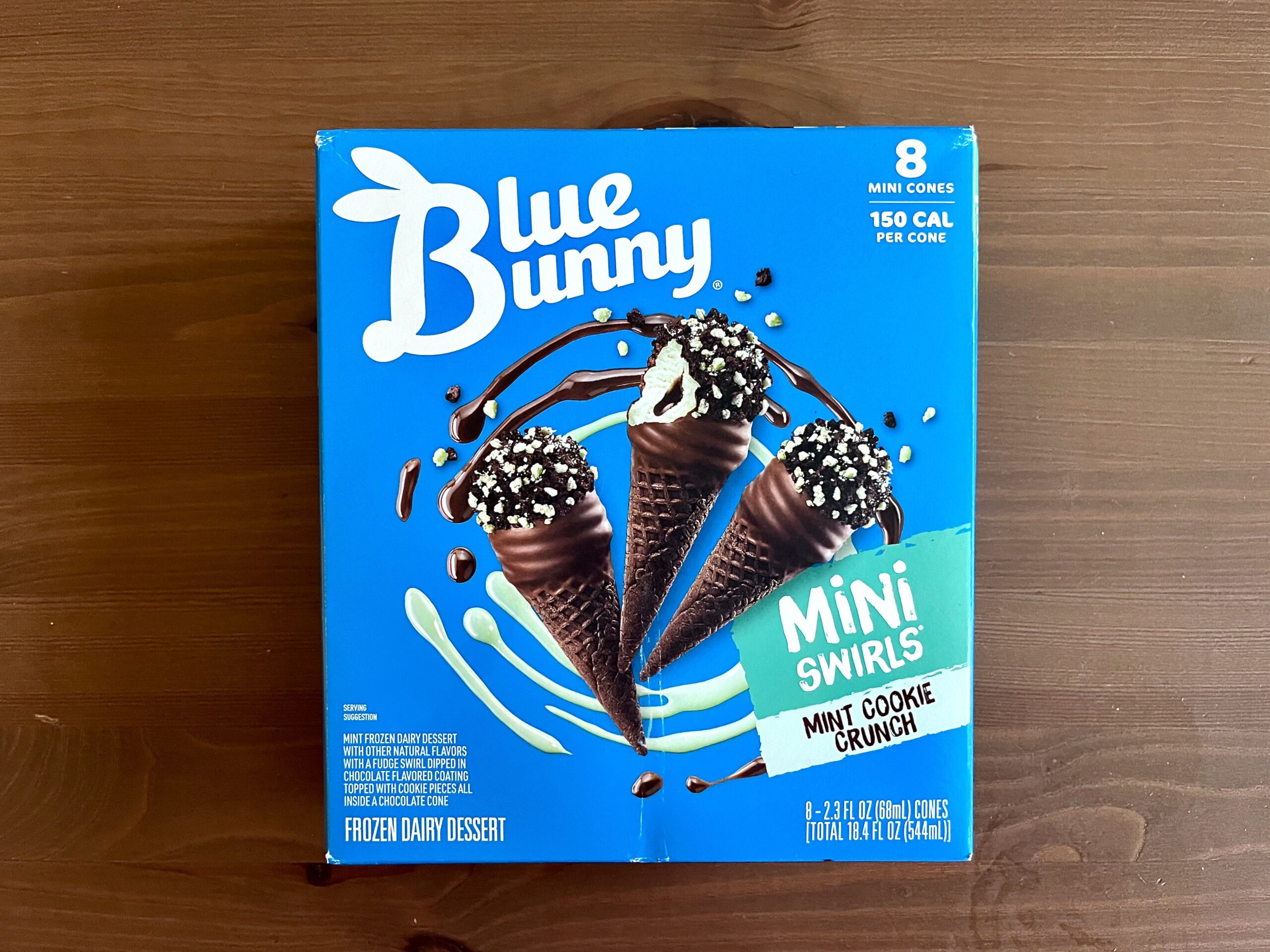 Mint Cookie Crunch blue bunny ice cream
