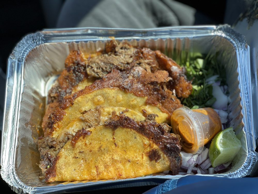 Quesabirria tacos from Maiz de La Vida