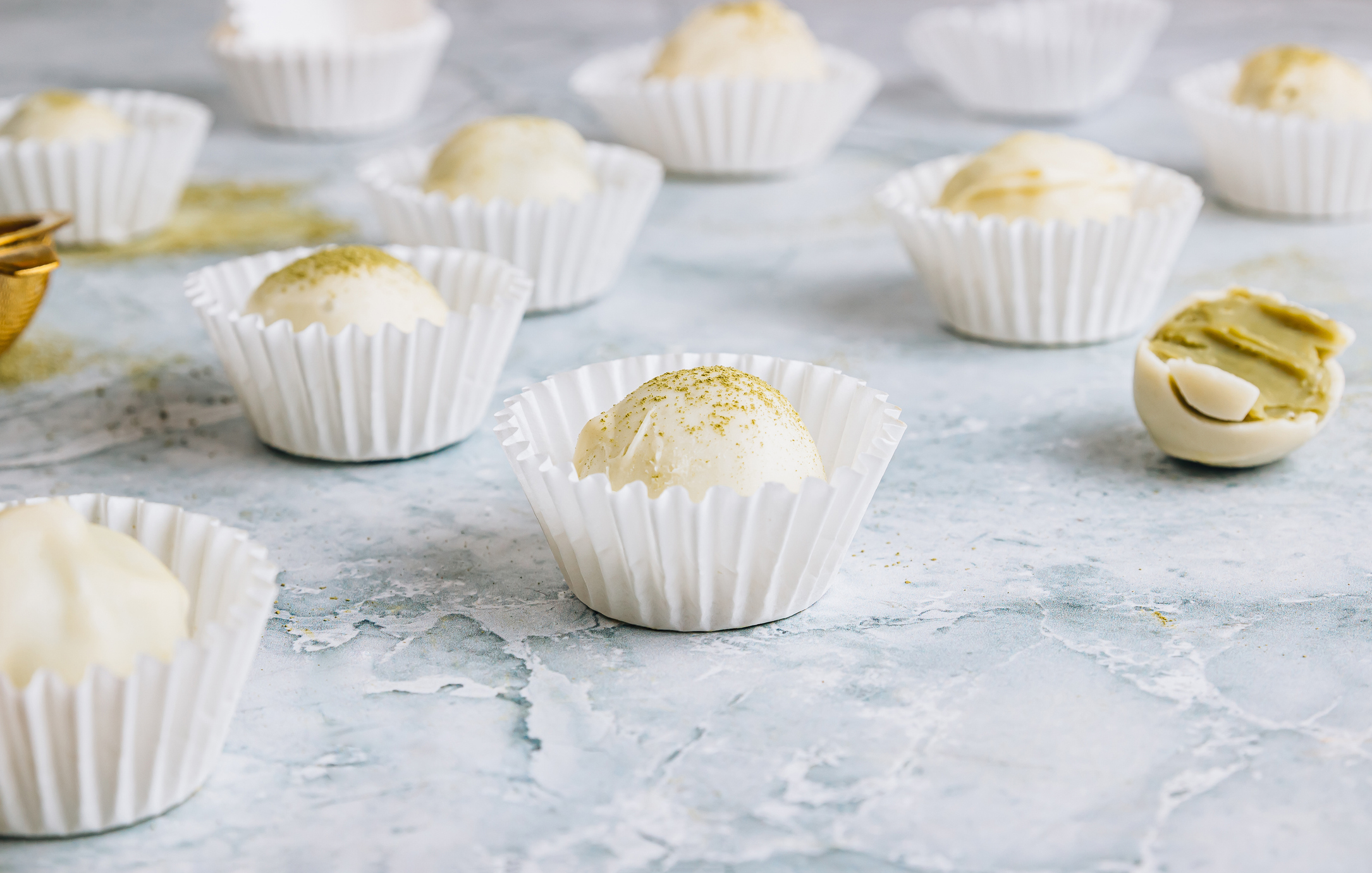 White Chocolate Wasabi Truffles