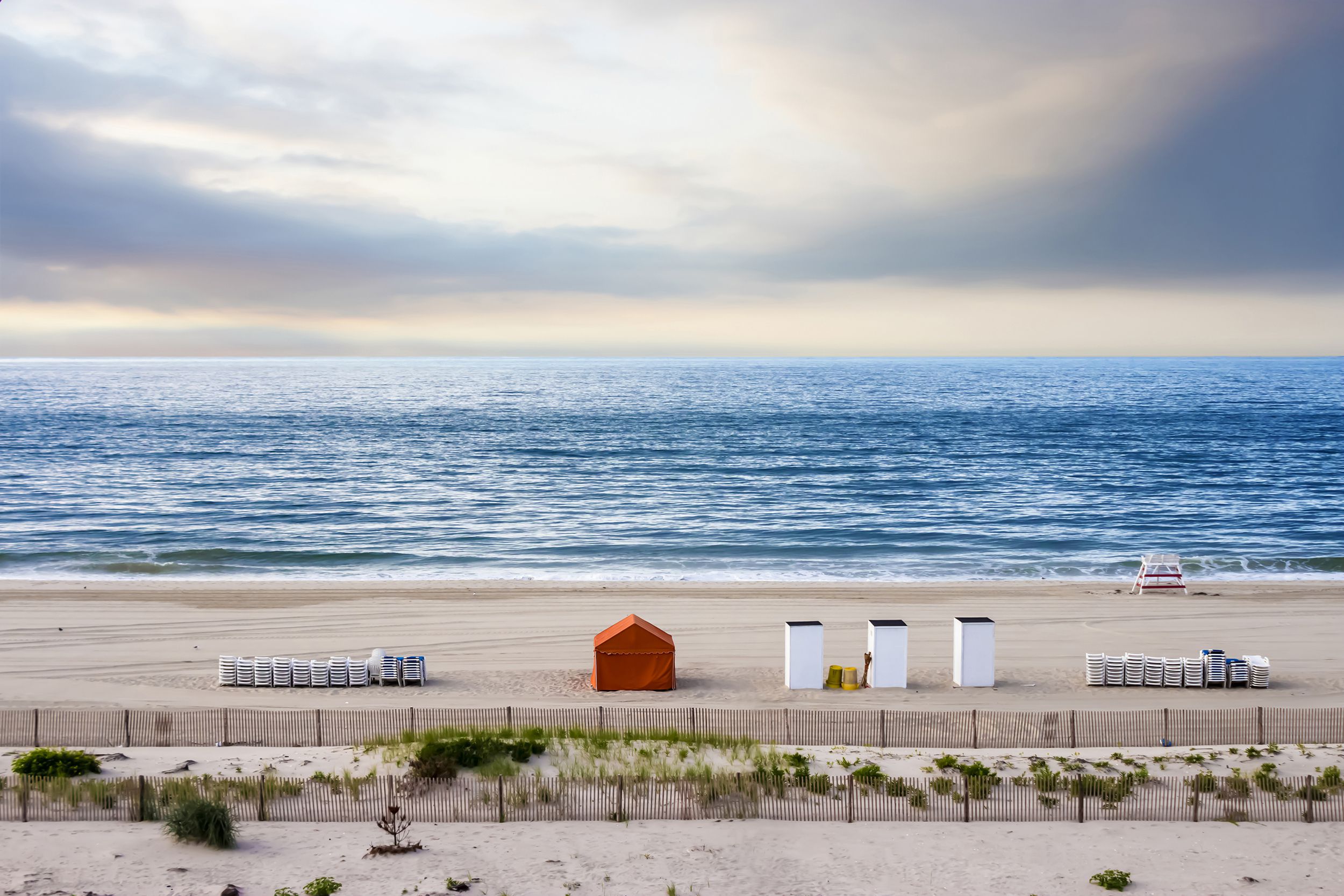 Deserted beach at Cape May, New Jersey