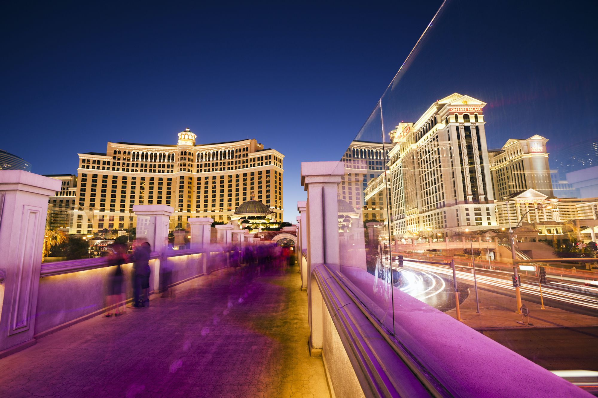 Bellagio and Caesars Palace Hotels, Las Vegas