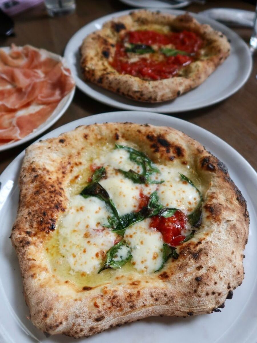 Two Pizzas on Table, Seirinkan, Tokyo