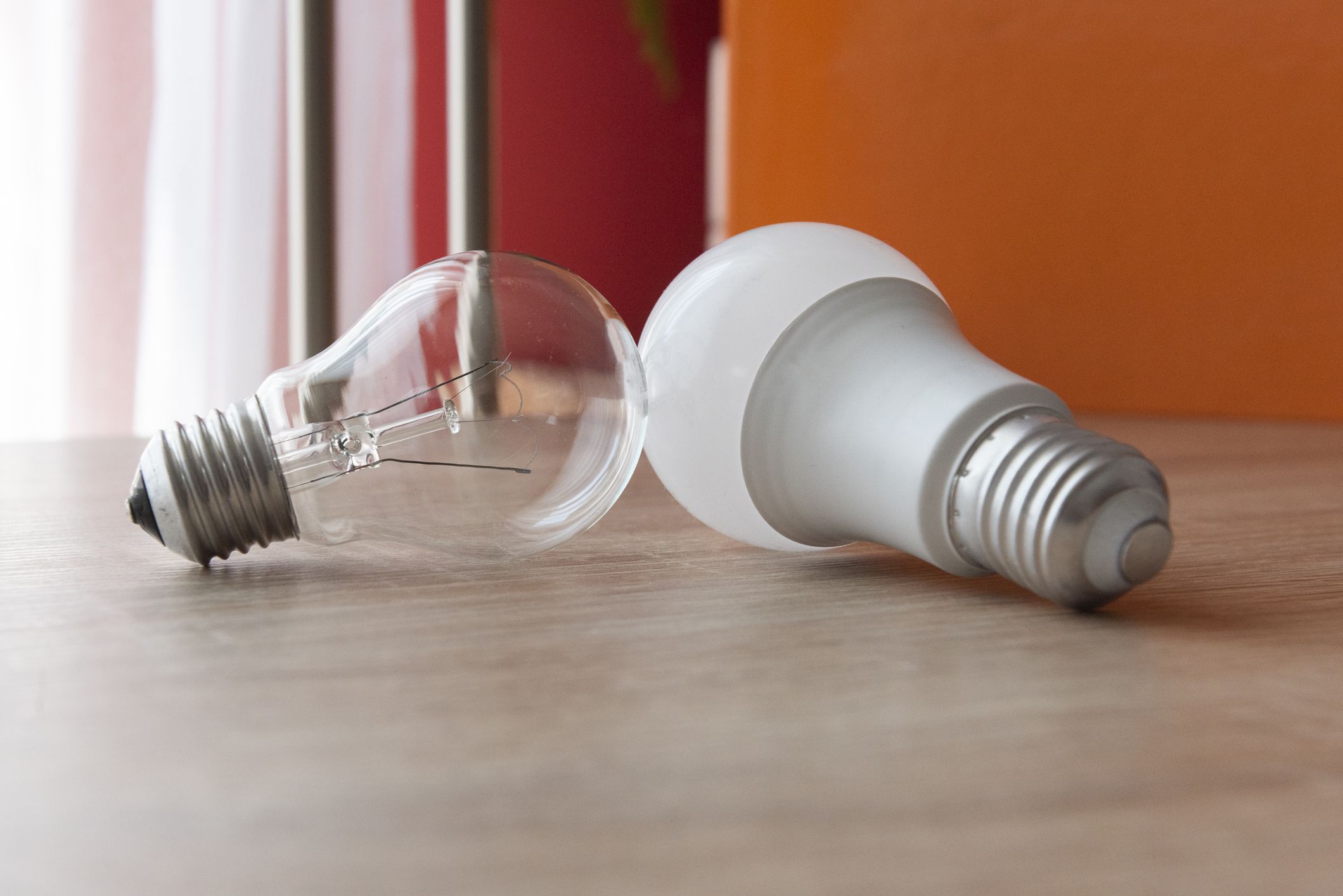 Fluorescent (CFL) bulb and new LED light bulb