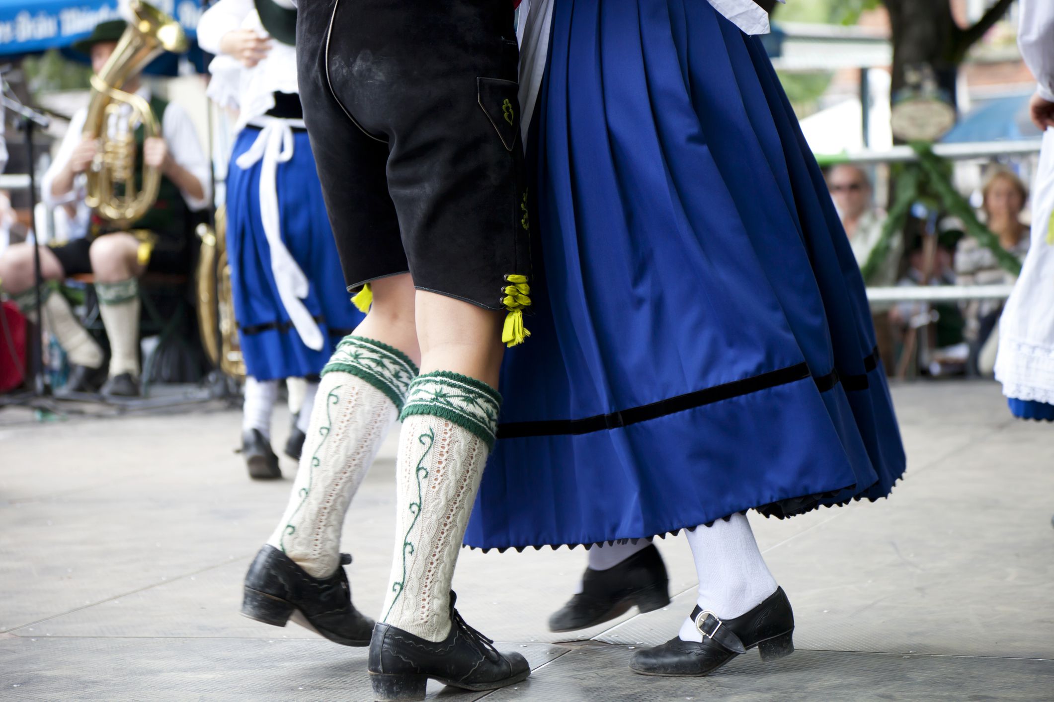XXXL - young bavarian couple is dancing with typical bavarian blasmusik - camera canon 5D mark II - unshapred RAW - adobe colorspace