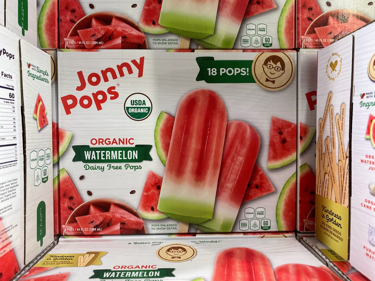 Johnny Pops watermelon popsicles costco