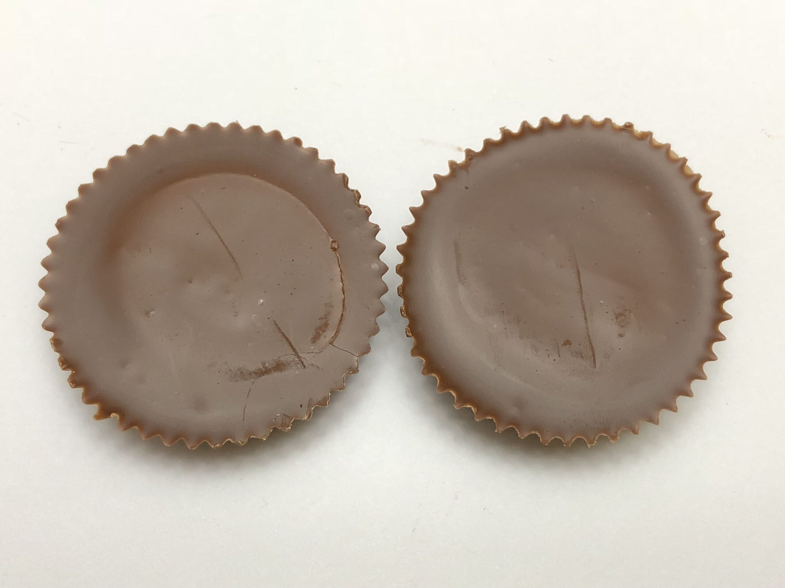 Reese's peanut butter cups next to each other