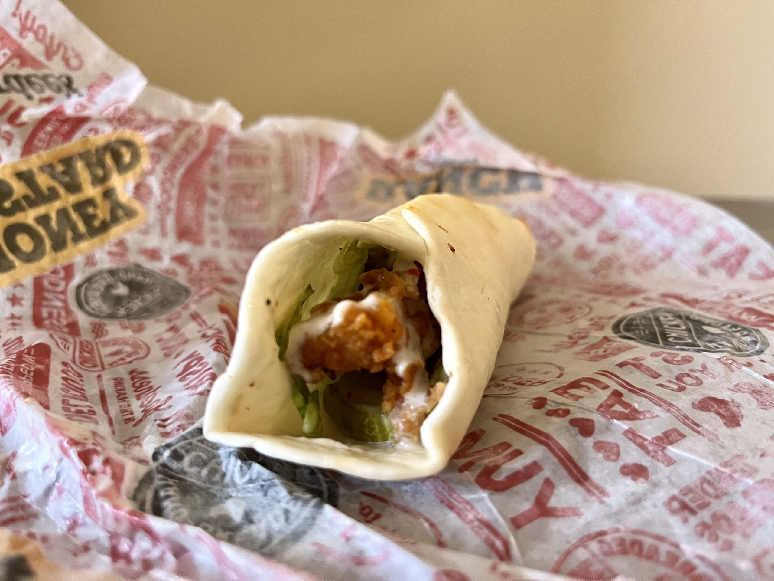 Spicy Tender Wrap from hardee's