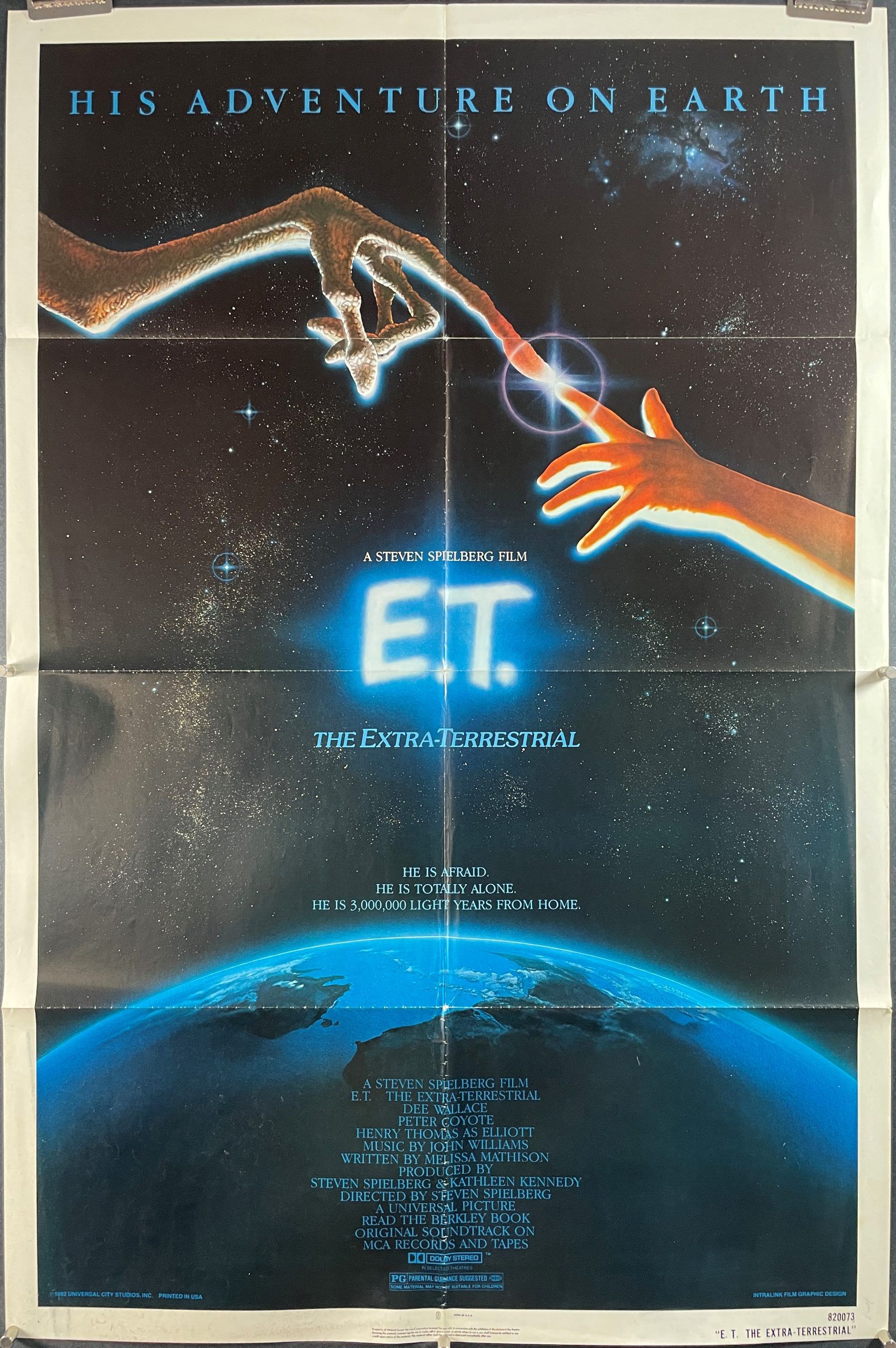 Movie poster for the 1982 film, E.T.
