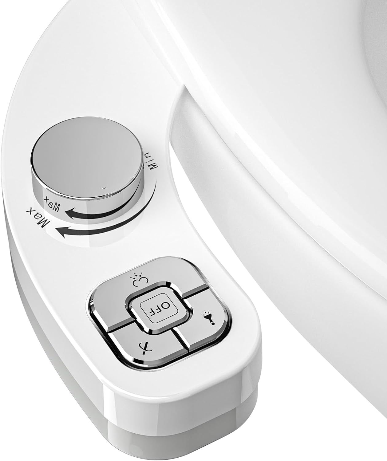 a bidet attachment on a toilet seat