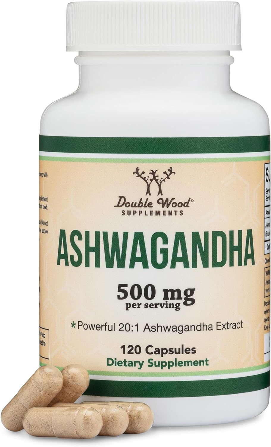 A bottle of Ashwagandha pills
