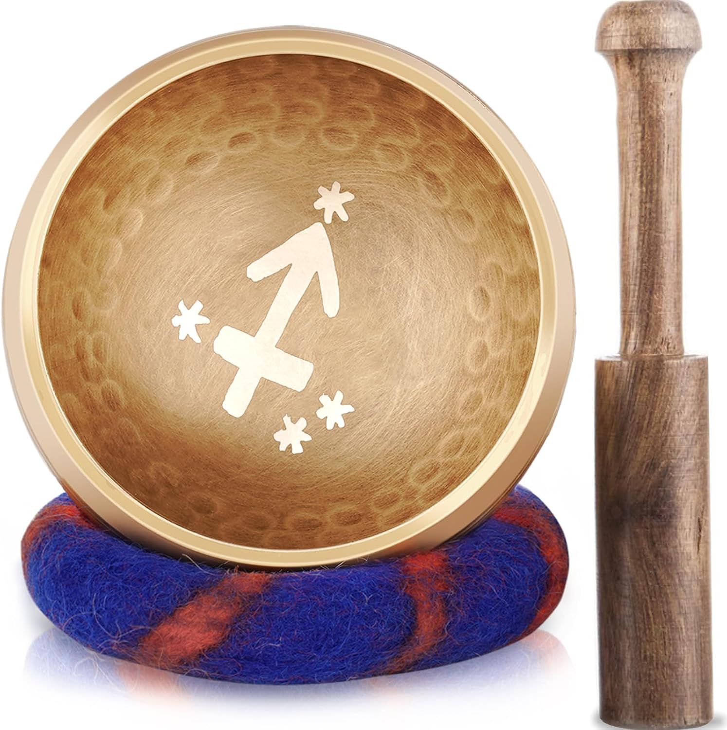 singing bowl and a mallet