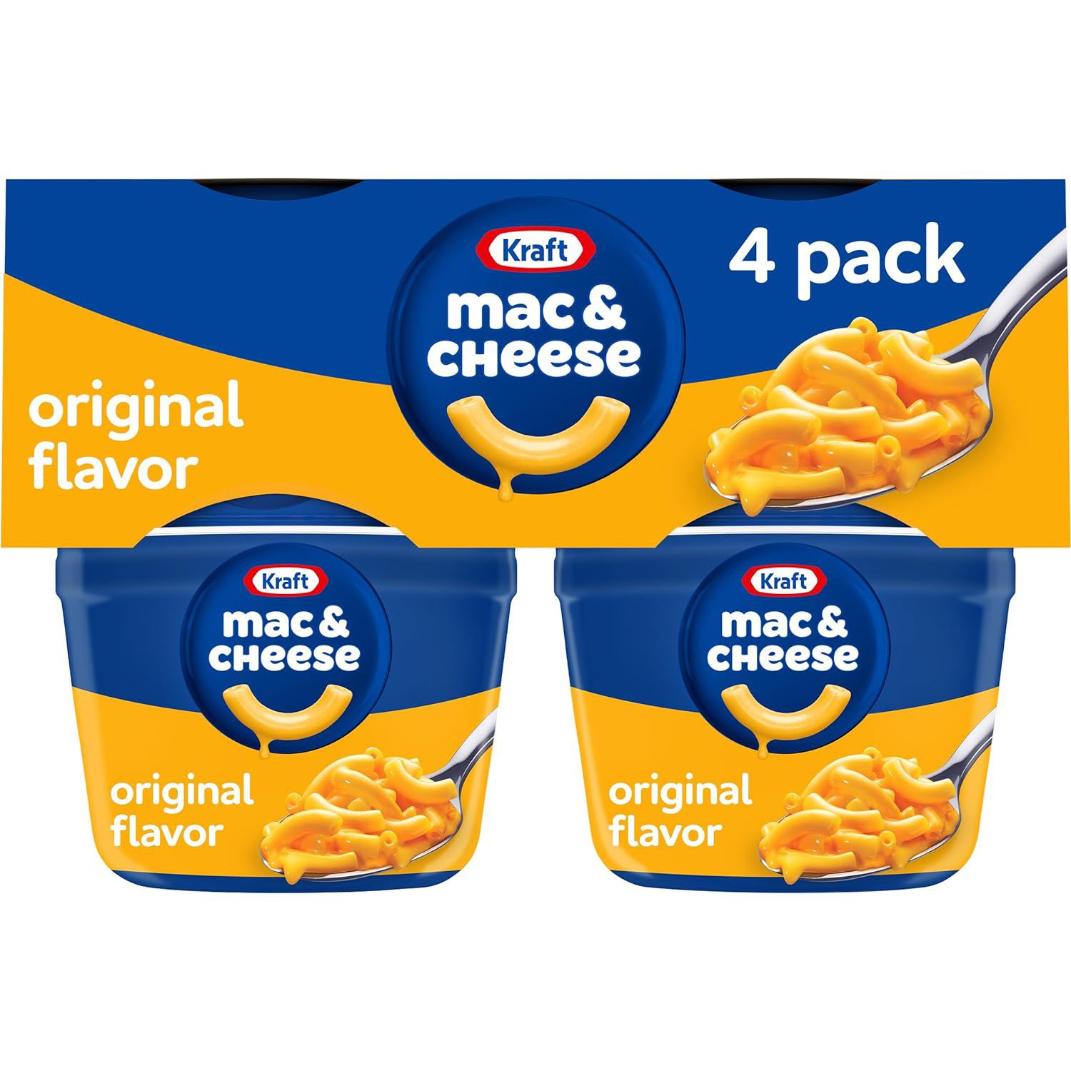 four pack of Kraft Mac and Cheese